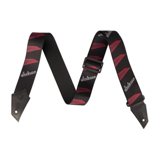 Jackson 2994323004® Strap with Headstock Pattern, Black/Red 