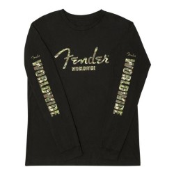 Fender 9192001506 CAMO LOGO L/S T-SHIRT Large - Black