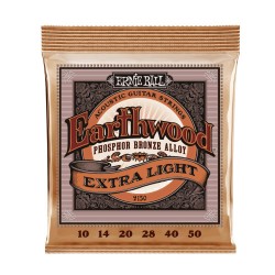 Ernie Ball P02150 Extra Light Earthwood Phosphor Bronze Acoustic Guitar Strings 10-50 Gauge