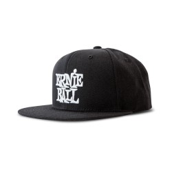 Ernie Ball P04154 Logo Hat – Black with White Stacked