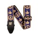 Ernie Ball Navy Blue and Beige Peace Love Dove Jacquard Strap - P04699 Ernie Ball Navy Blue and Beige Peace Love Dove Jacquard Strap - P04699