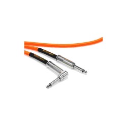 Ernie Ball P06079 10' Braided Straight / Angle Instrument Cable - Neon Orange