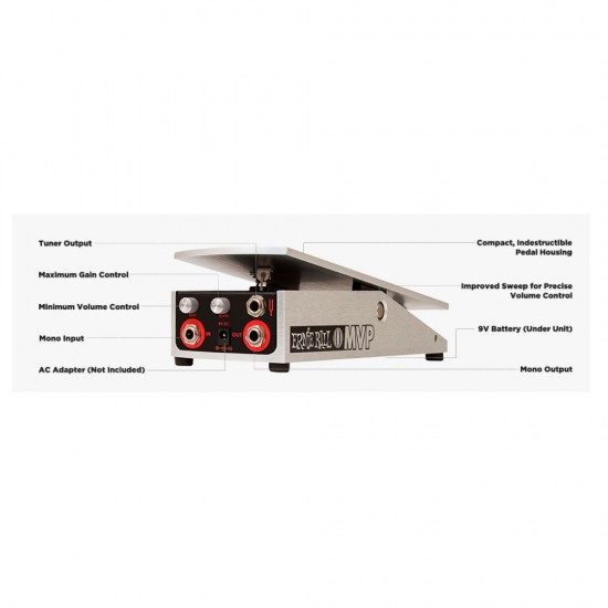 Ernie Ball P06182 MVP Volume Pedal with Tuner Output Ernie Ball P06182 MVP Volume Pedal with Tuner Output