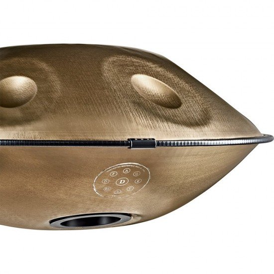 Meinl Sonic Energy Handpan Stainless Steel, Vintage Gold, D Kurd, HPSTL90