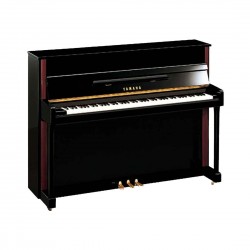 Yamaha JX113T PE- Upright Piano with Polished Ebony Piano Bench 