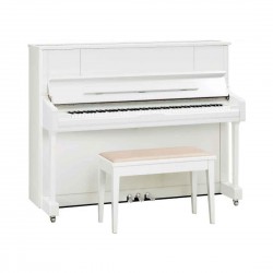 Yamaha U1J PWH Upright Piano Polished White