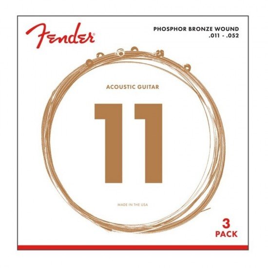 Fender 0730060405 Phosphor Bronze Acoustic Guitar Strings