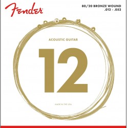 Fender 70L 80-20 Bronze 12-52 Gauge Acoustic Guitar Strings 0730070403