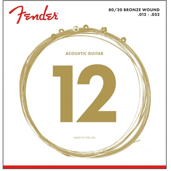 Fender 70L 80-20 Bronze 12-52 Gauge Acoustic Guitar Strings 0730070403 Fender 70L 80-20 Bronze 12-52 Gauge Acoustic Guitar Strings 0730070403