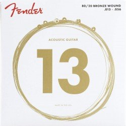 Fender- 0730070408- 80/20 BRONZE Acoustic Guitar Strings gauge 13-56