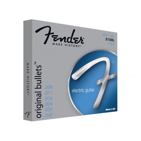 Fender 3150L Light Original Bullets Pure Nickel Electric Guitar Strings, Bullet-end Fender 3150L Light Original Bullets Pure Nickel Electric Guitar Strings, Bullet-end