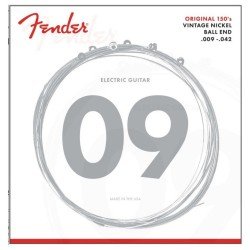 Fender 3150L Light Original Bullets Pure Nickel Electric Guitar Strings, Bullet-end