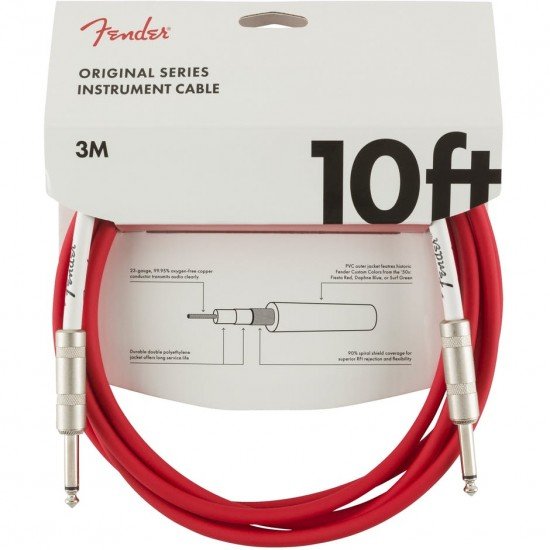 Fender Original Series Instrument Cable 10' in Fiesta Red 0990510010 