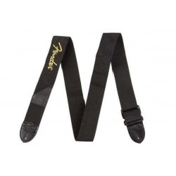 Fender 2" Guitar Strap Black Yellow Logo 0990662070 