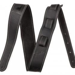 Fender Monogrammed Leather Strap Black Leather- 0990681006