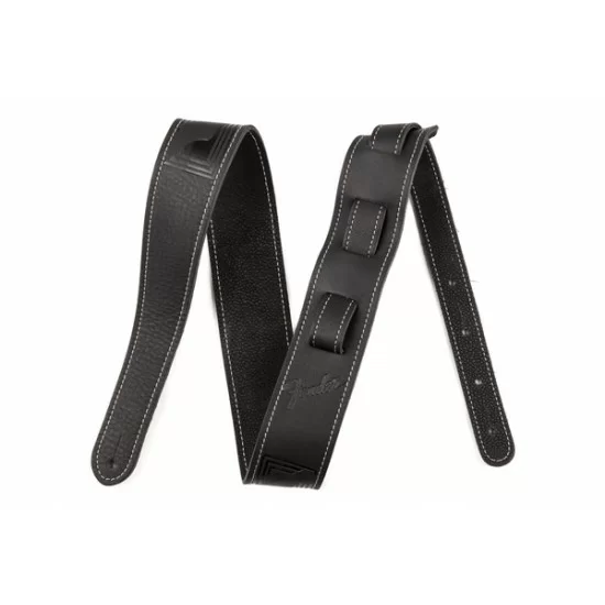 Fender Monogrammed Leather Strap Black Leather- 0990681006 Fender Monogrammed Leather Strap Black Leather- 0990681006
