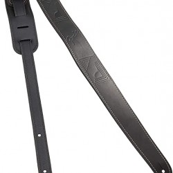 Fender Monogrammed Leather Strap Black Leather- 0990681006