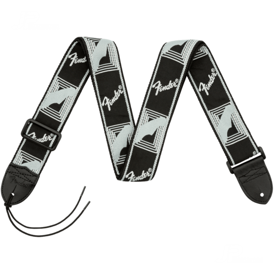 Fender - MONOGRAMMED Guitar Strap Black  LT GREY,  DK GREY - 0990681543