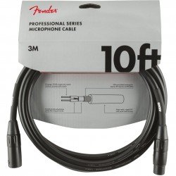 Fender Professional Series Microphone Cable 10' in Black 0990820022 