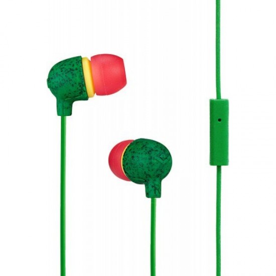 House Of Marley Little Bird Wired In Earphones, Rasta - EM-JE061-RA House Of Marley Little Bird Wired In Earphones, Rasta - EM-JE061-RA