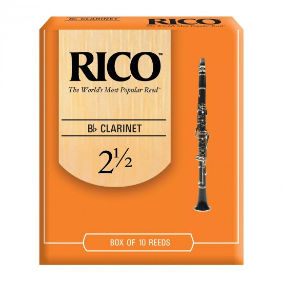 Rico Bb Clarinet Reeds - 2.5 (Box Of 10) Rico Bb Clarinet Reeds - 2.5 (Box Of 10)