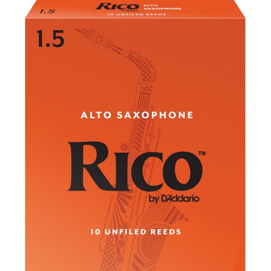 Rico Alto Saxophone Reeds - 1.5 (Box Of 10) Rico Alto Saxophone Reeds - 1.5 (Box Of 10)