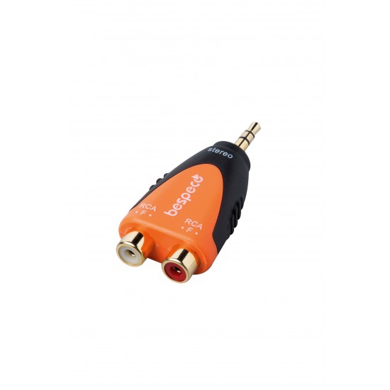 Bespeco SLAD380 2RCAf to 3.5JK Adapter