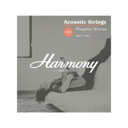 Harmony HA03 PHOSPHOR BRONZE ACOUSTIC GUITAR STRINGS,LIGHT, Gauge 12/53