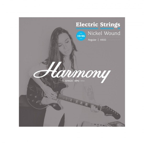 HARMONY HE02 NICKEL ELECTRIC GUITAR STRINGS, Regular, Gauge 10/46