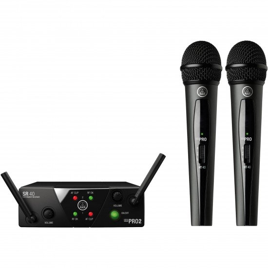 AKG WMS40 Mini Dual Vocal Set Wireless Microphone System