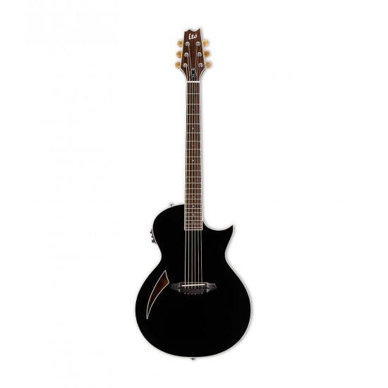 ESP LTD TL-6 Thinline Acoustic Guitar, Black Finish