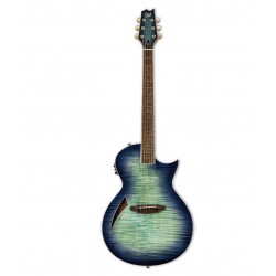 ESP LTD TL-6 Thinline Acoustic Guitar, Aqua Marine Burst Finish