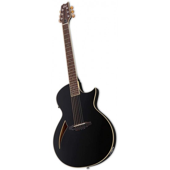 ESP LTD TL-6 Thinline Acoustic Guitar, Black Finish