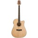 PEAVEY DW 2 CE Solid Top Cutaway Electro Acoustic Guitar Natural