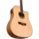 PEAVEY DW 2 CE Solid Top Cutaway Electro Acoustic Guitar Natural