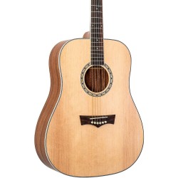 PEAVEY DW2 Solid Top Dreadnaught Acoustic Guitar Natural With Case
