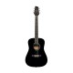 Stagg Black Dreadnought Acoustic Guitar with Basswood Top