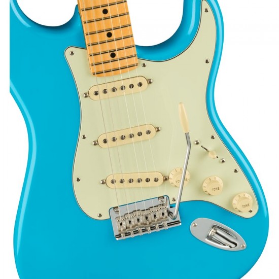 Fender American Professional II Stratocaster Electric Guitar, Maple Fingerboard, Miami Blue 