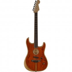 Fender Acoustasonic Strat Exotic Acoustic/Electric Guitar in Cocobolo 0972023096
