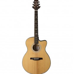 PRS SE Angelus A50E BG Acoustic-Electric Guitar, Natural Top With Black Gold Burst Back