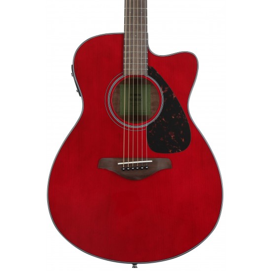 Yamaha FSX800C Concert Cutaway 6string Acoustic-electric Guitar-Ruby Red