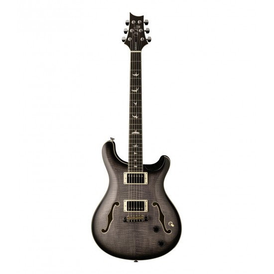 PRS H2ECBCA SE Hollowbody II Electric Guitar In Charcoal Burst Finish