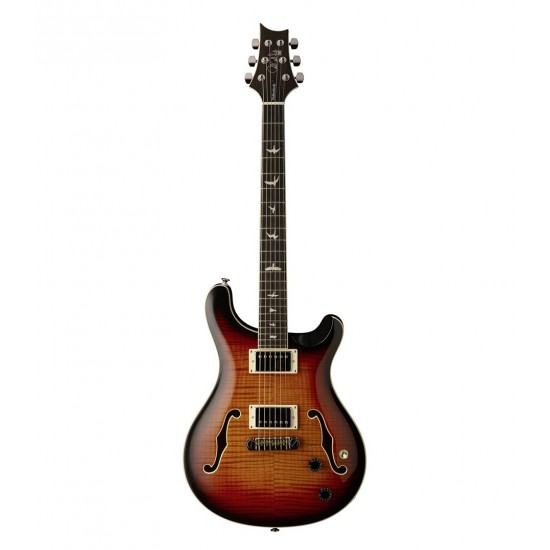 PRS H2ECBTC SE Hollowbody II Electric Guitar In Tricolor Sunburst Finish