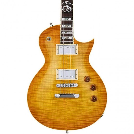 ESP LTD - Alex Skolnick AS1 Signature, Flame Maple In Lemon Burst Finish Include Hardcase