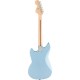 Fender Squier Fsr Bullet Competition Mustang Hh Electric Guitar In Daphne Blue With Orange Stripes