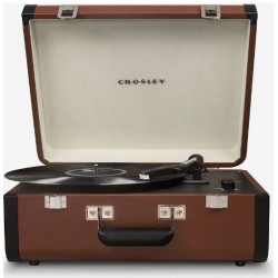 Crosley CR6019D-BR Portable USB Turn Table with Bluetooth, Brown