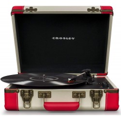 Crosley CR6019D-RE Portable USB Turn Table with Bluetooth, Red