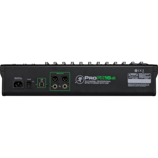 Mackie ProFX16v3 - 16 Channel 4-bus Professional Effects Mixer with USB