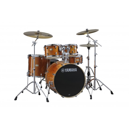 Yamaha Stage Custom Birch Drum Kit - Honey Amber Full Drum Bundle