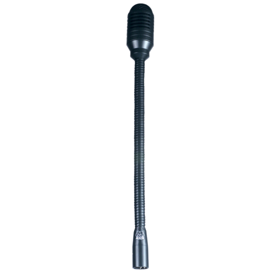 AKG PA/Paging gooseneck mic with rugged, all-metal body. No phantom power needed. 3m cable